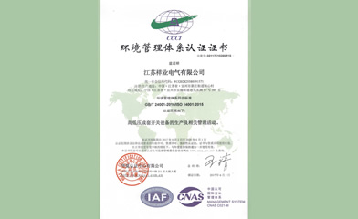 環(huán)境管理體系認(rèn)證證書(shū)