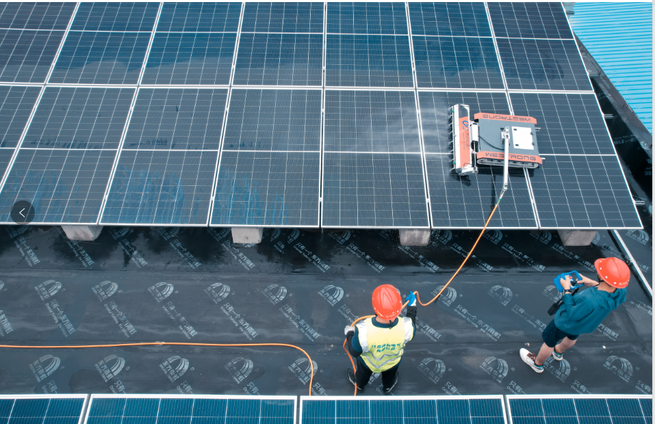 祥業(yè)電氣后期運維案例--光伏面板清洗